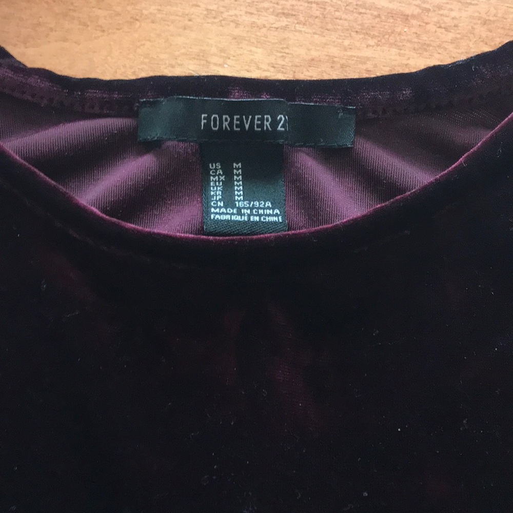 Velvet crop top